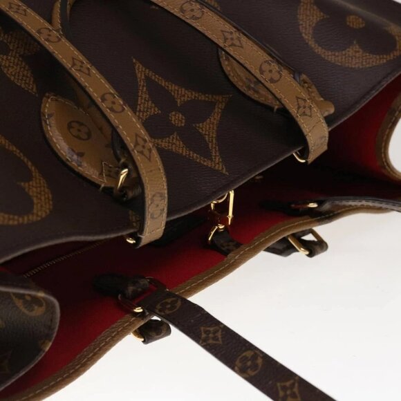 LOUIS VUITTON Monogram Reverse Giant On The Go GM Tote Bag M45320 Auth 65248SAV - Picture 6 of 16